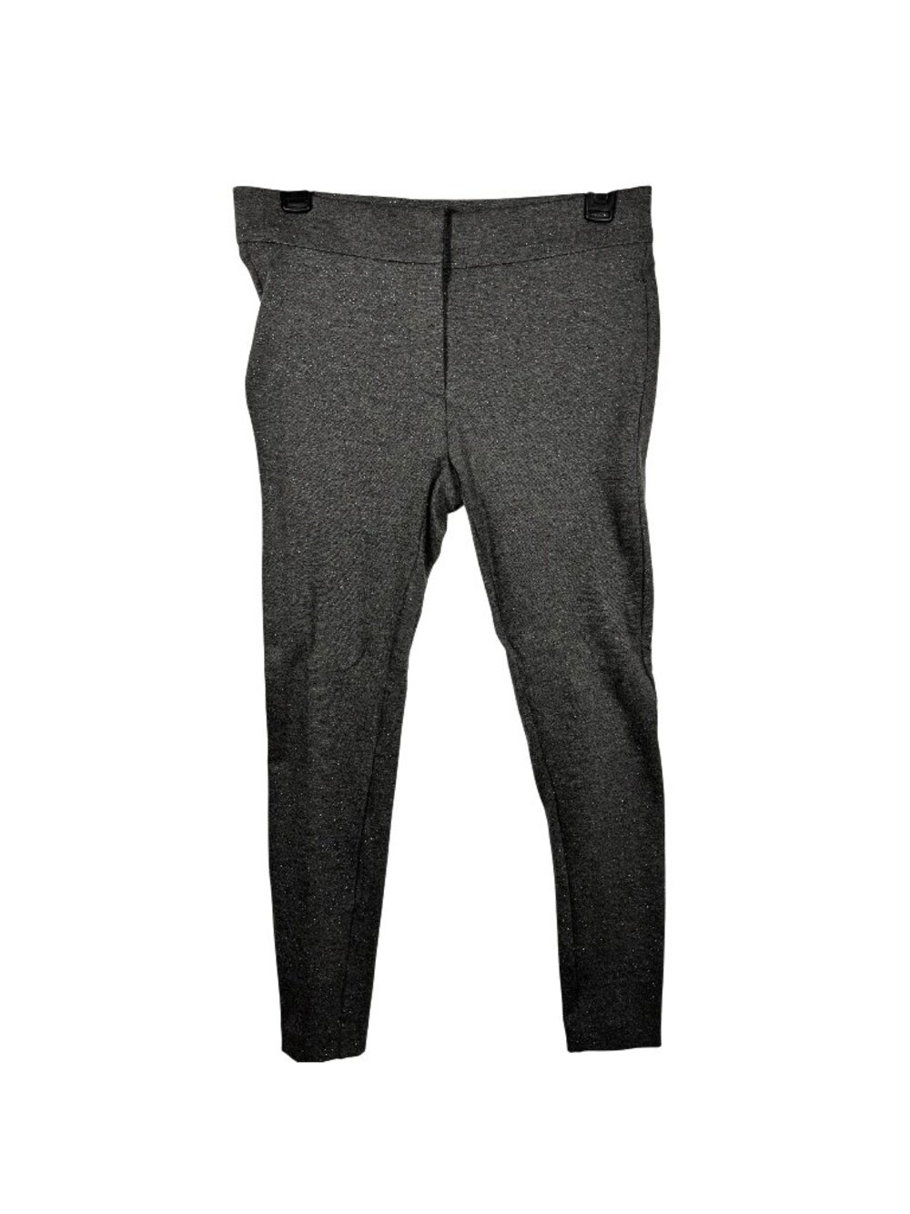 Loft Petites 6P Womens Gray Speckled Slim-Fit Trousers